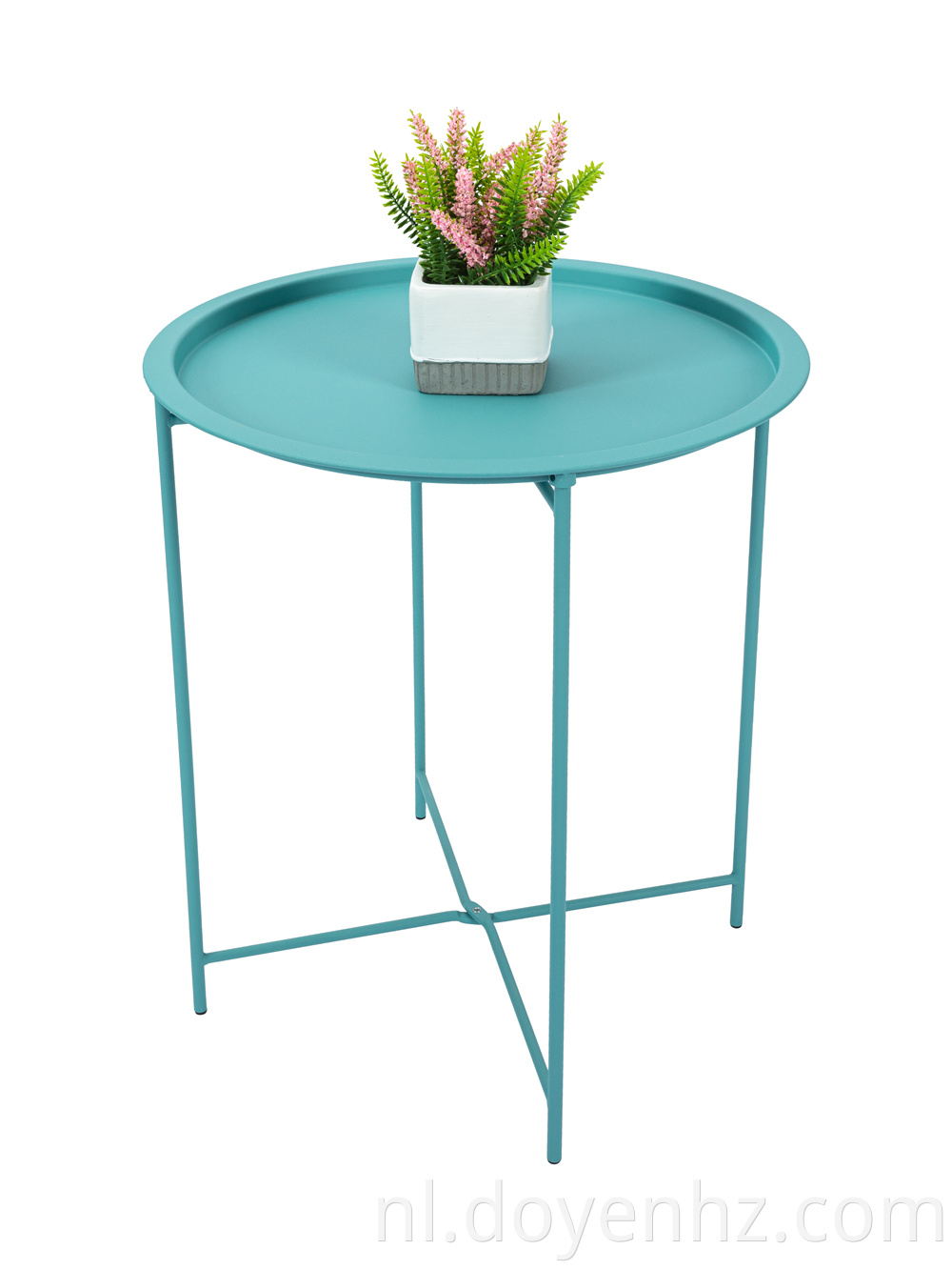 Metal Folding Round Side Table